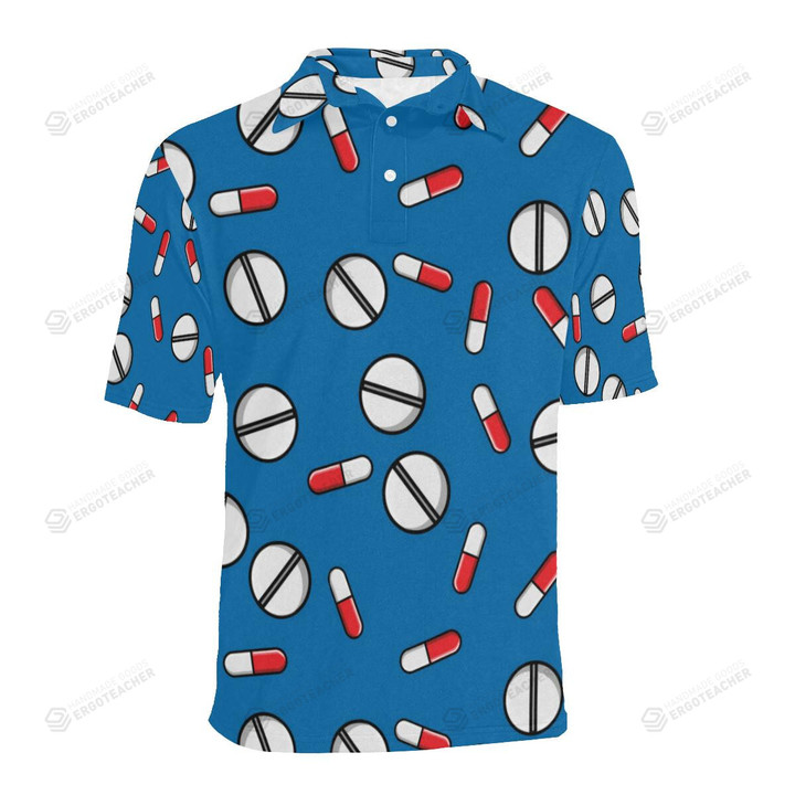 Pill Pattern Unisex Polo Shirtt