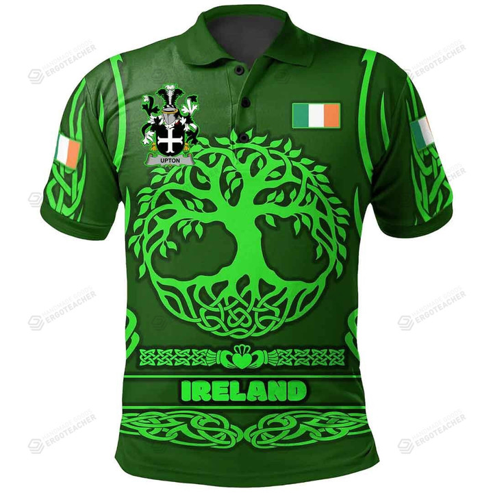Ireland Upton Irish Family Crest Polo Shirt