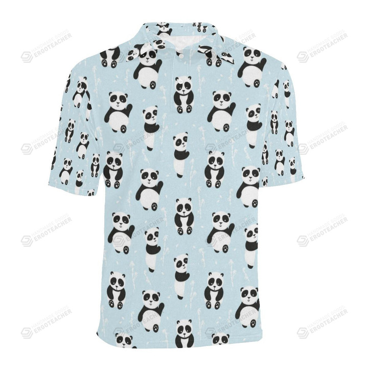 Panda Pattern Unisex Polo Shirt