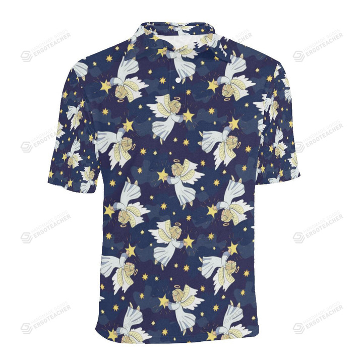 Angel Pattern Unisex Polo Shirt