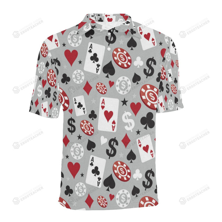 Casino Pattern Unisex Polo Shirt