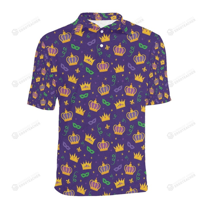 Mardi Gras Pattern Unisex Polo Shirt