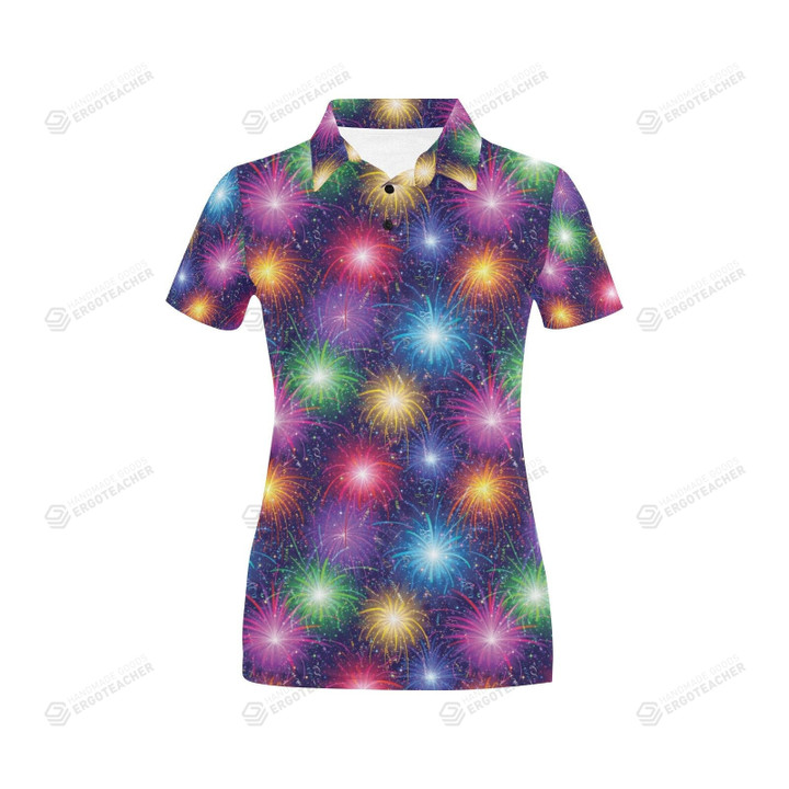 Firework Colorful Unisex Polo Shirt