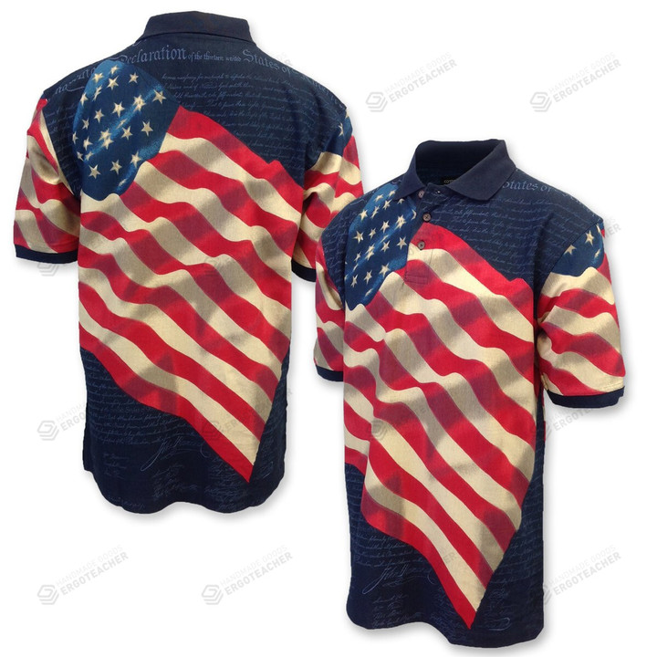 American Flag Polo Shirt