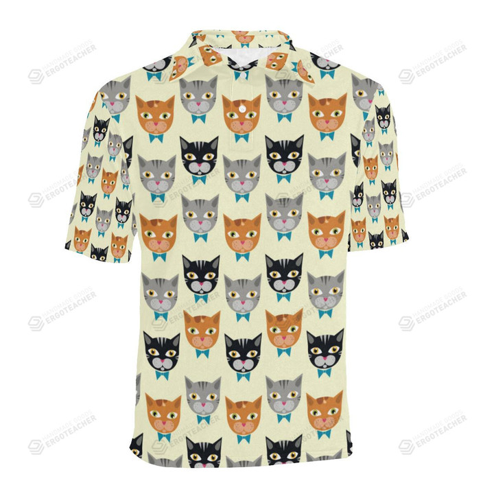 Cat Pattern Unisex Polo Shirt