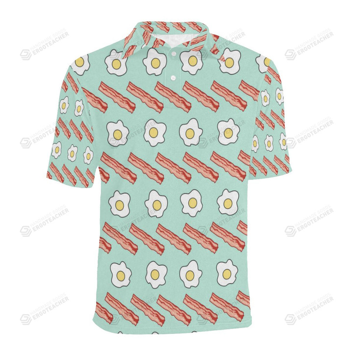 Bacon Sausage Pattern Unisex Polo Shirt