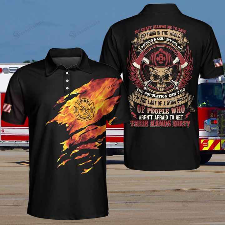 Firefighter My Craft Allows Me To Save Anything 3D Short Sleeve Polo Shirt