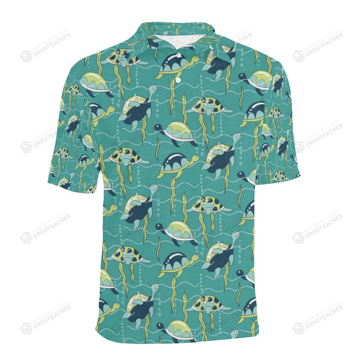 Sea Turtle Pattern Unisex Polo Shirt