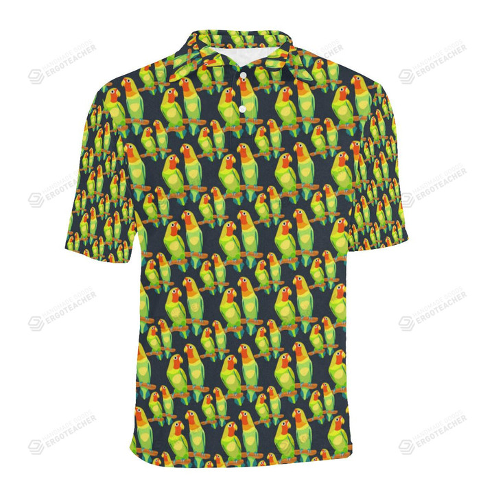 Lovebird Pattern Unisex Polo Shirt Polo Shirt