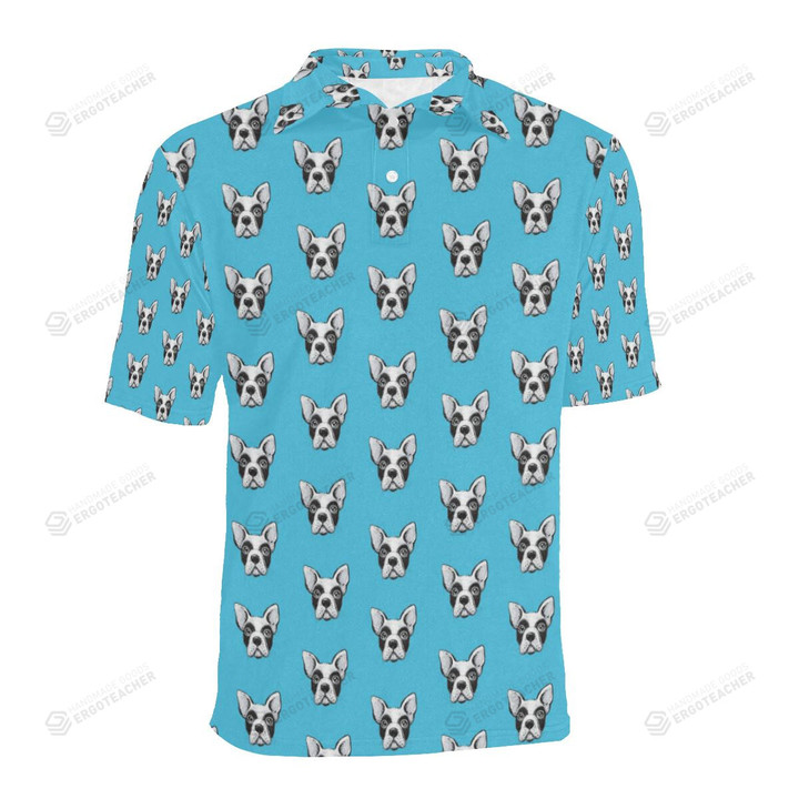 Boston Terrier Pattern Unisex Polo Shirt