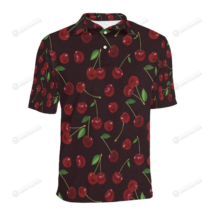 Cherry Fresh Pattern Unisex Polo Shirt