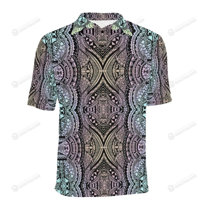 Blur Polynesian Polo Shirt