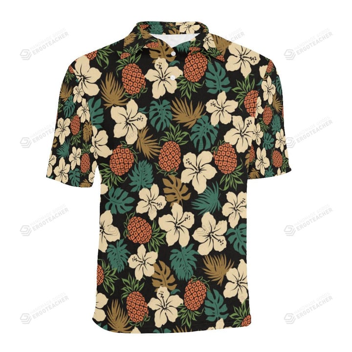 Hawaiian Themed Pattern Unisex Polo Shirt