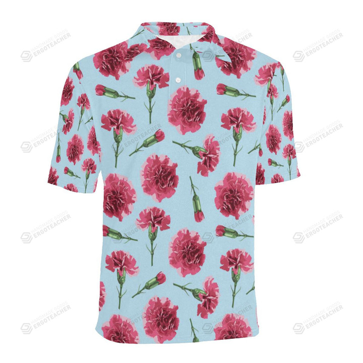 Carnations Pattern Unisex Polo Shirt
