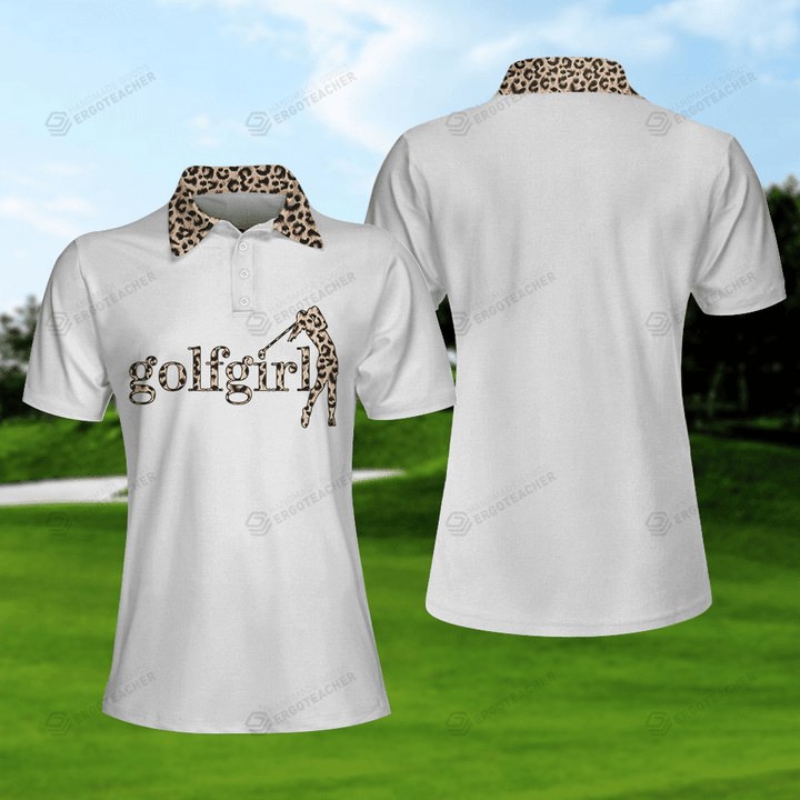 Golf Girl Leopard Polo Shirt