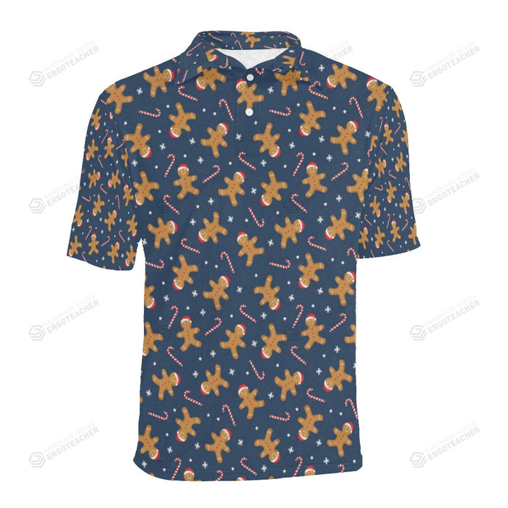 Gingerbread Pattern Unisex Polo Shirt