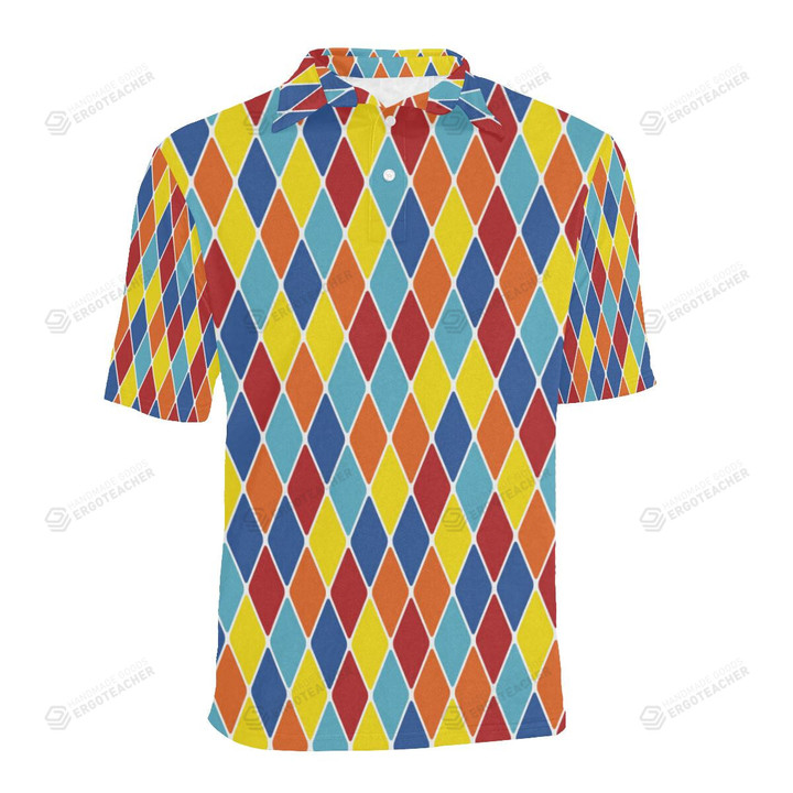 Harlequin Pattern Unisex Polo Shirt