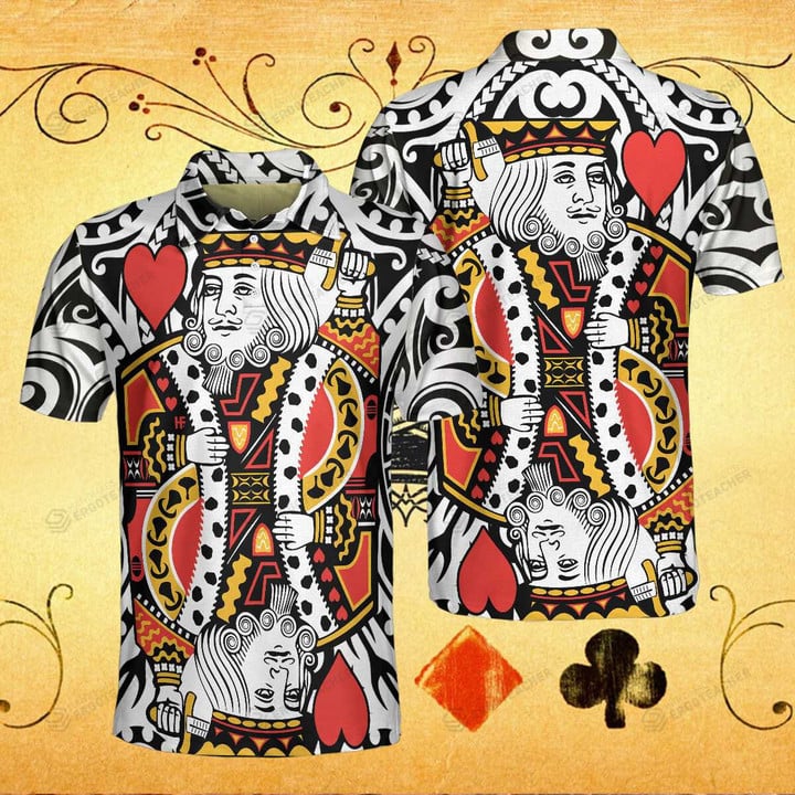 Poker King 3D All Over Printed Polo Shirt