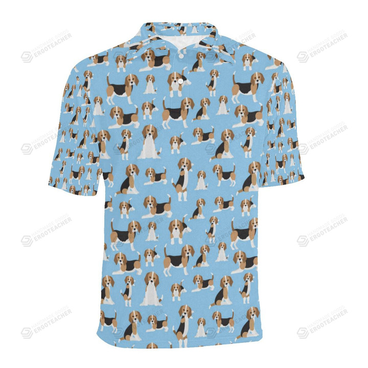 Beagle Pattern Unisex Polo Shirt