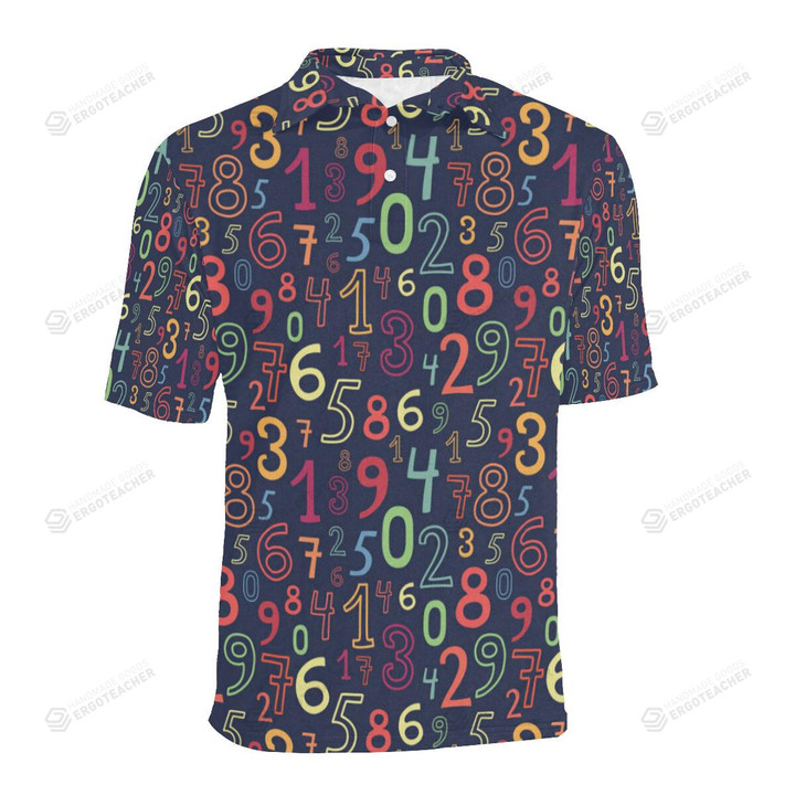 Number Pattern Unisex Polo Shirt