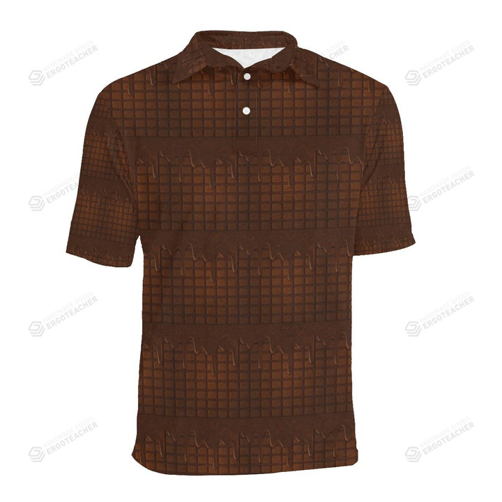 Chocolate Pattern Unisex Polo Shirt