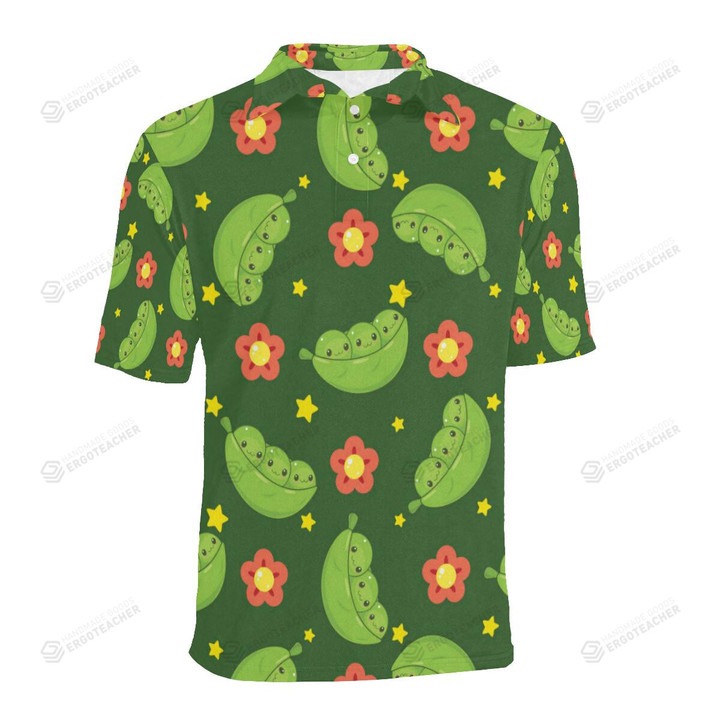 Peas Pattern Unisex Polo Shirt