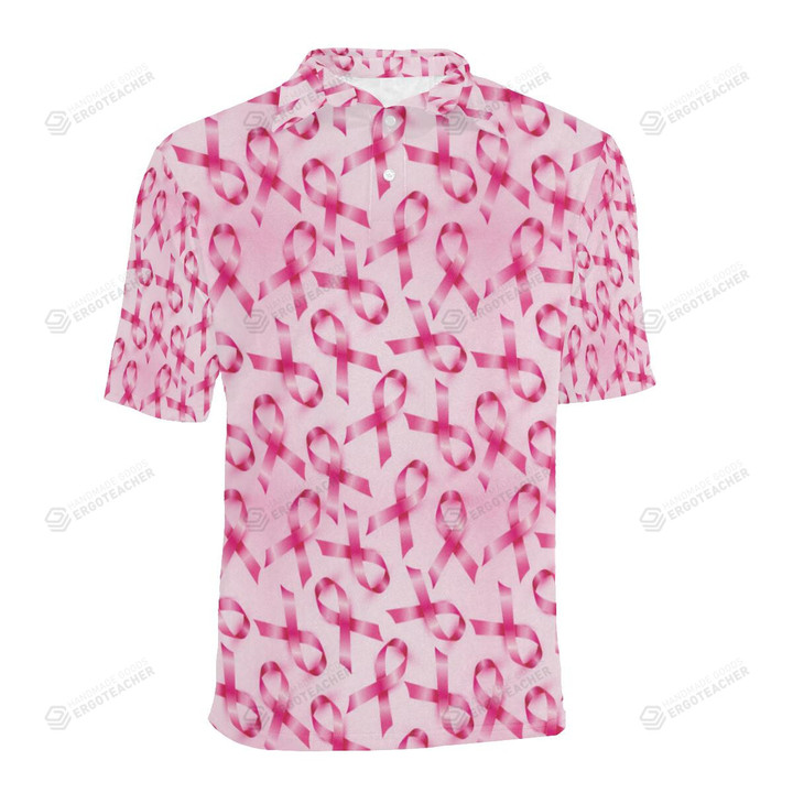 Breast Cancer Pattern Unisex Polo Shirt