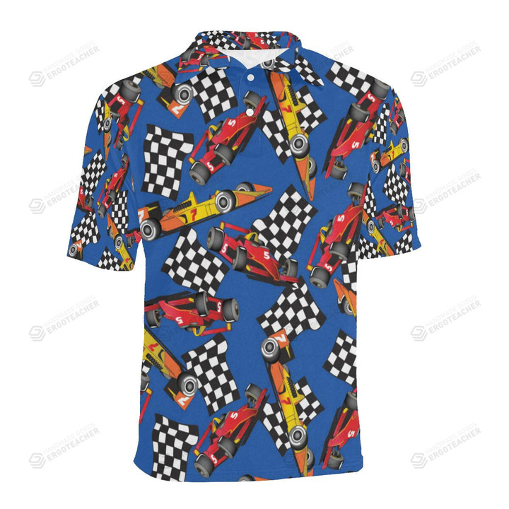 Racing Pattern Unisex Polo Shirt