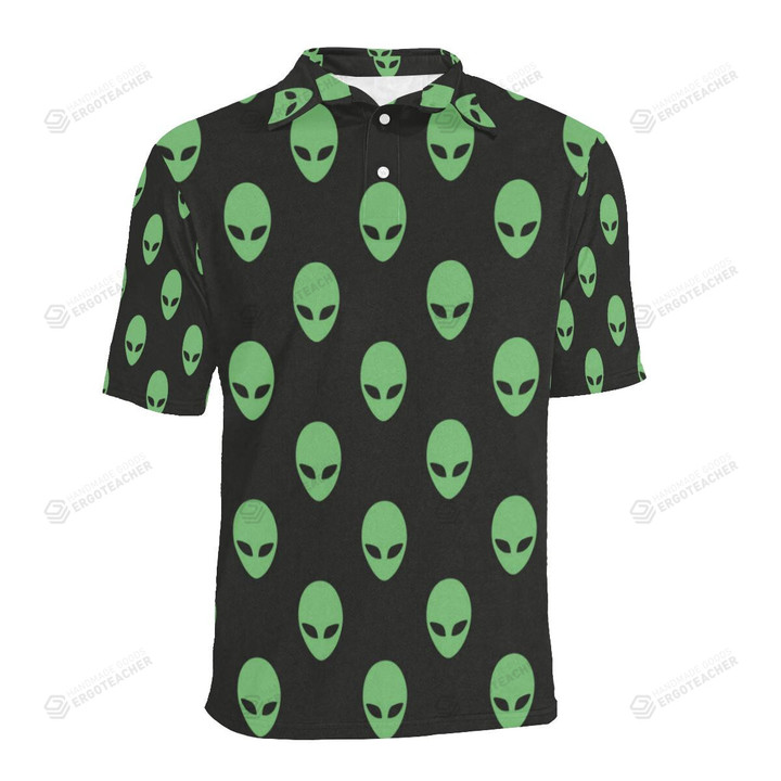 Alien Green Neon Pattern Unisex Polo Shirt