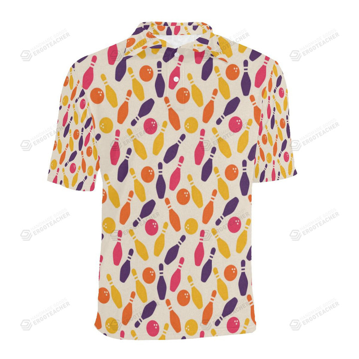 Bowling Pattern Unisex Polo Shirt