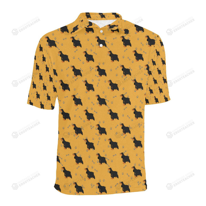 Cocker Pattern Print Unisex Polo Shirt