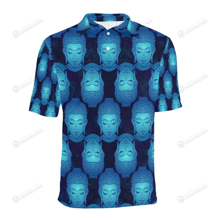 Buddha Head Mandala Unisex Polo Shirt