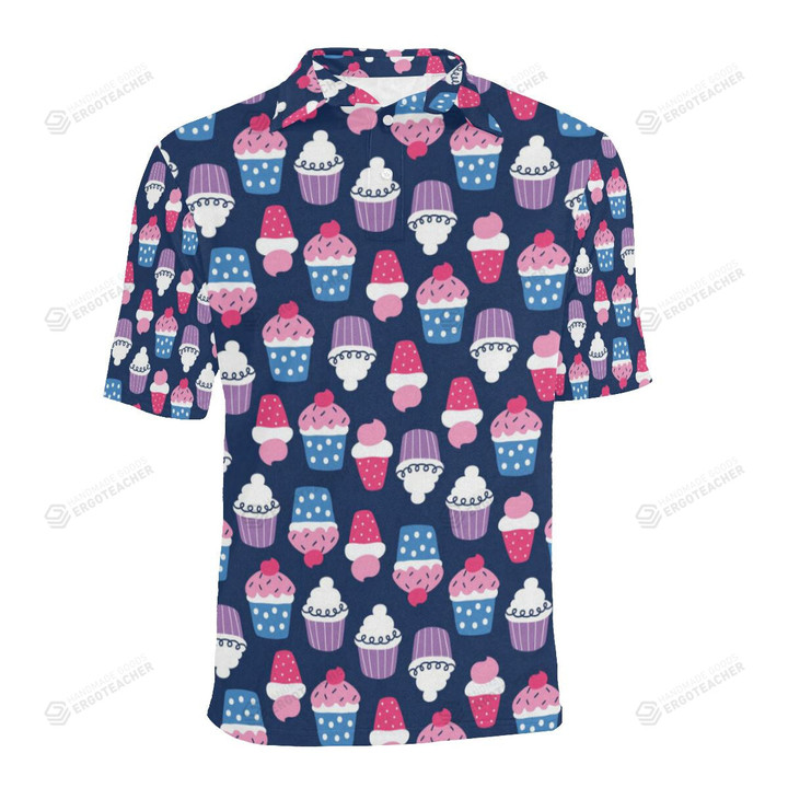 Cupcake Pattern Unisex Polo Shirt