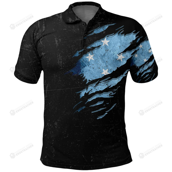 Micronesia In Me Special Grunge Polo Shirt