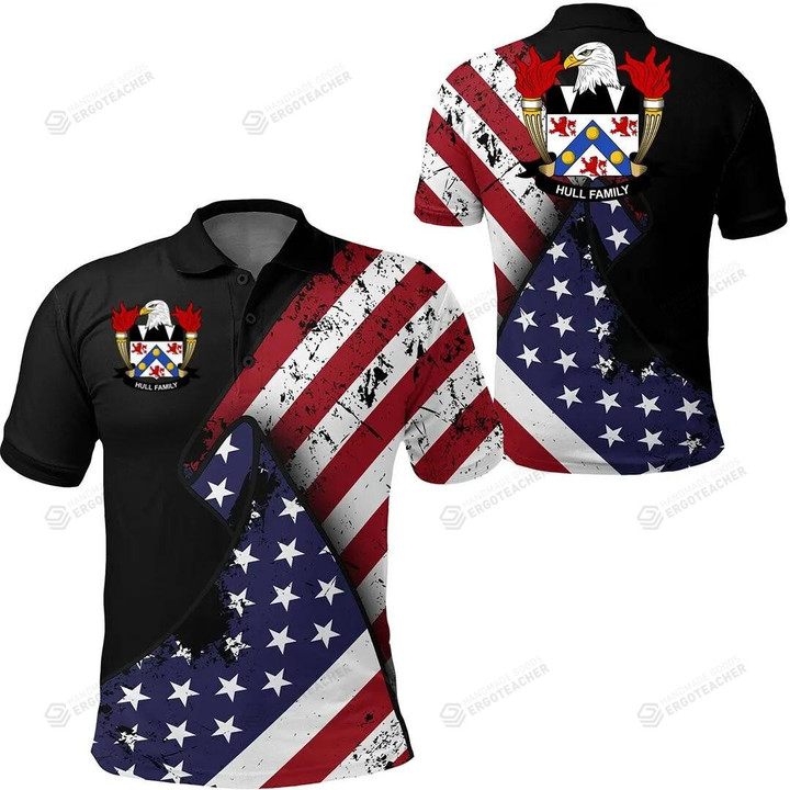 Hull USA Special Grunge Flag Polo Shirt