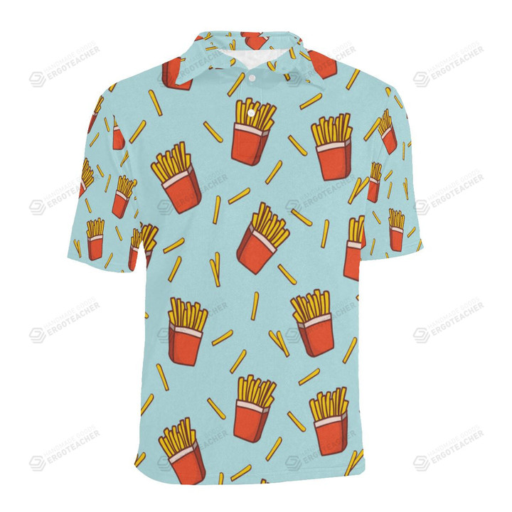French Fried Pattern Unisex Polo Shirt