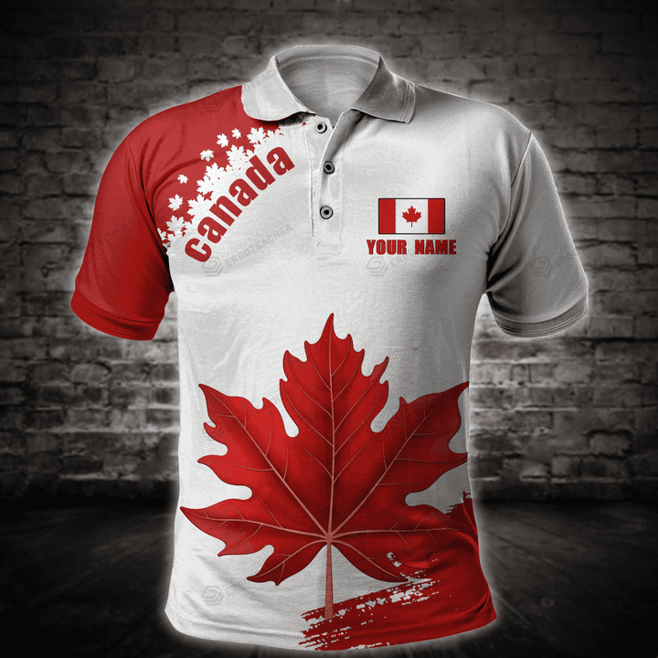Personalized Canada Day Unisex Polo Shirt