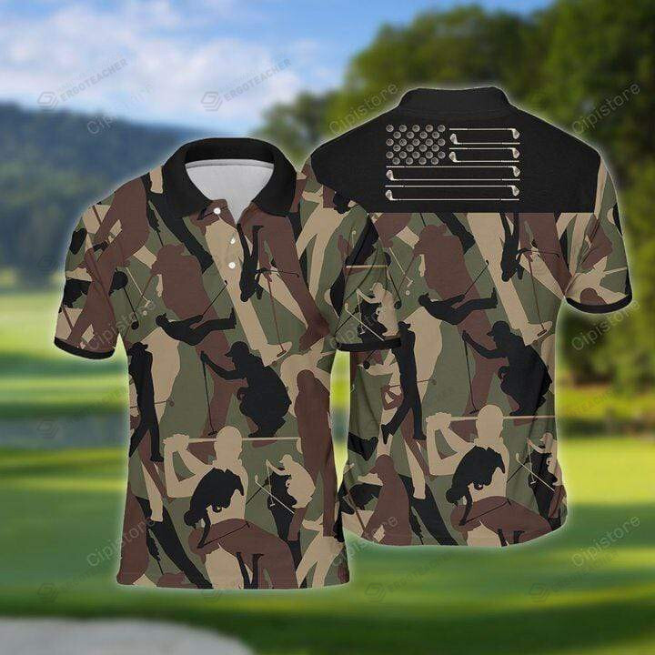 Golf Player Camo Polo Shirt #Kv
