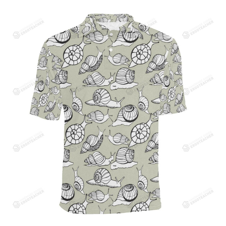 Snail Pattern Unisex Polo Shirt