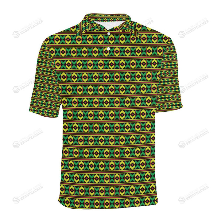 African Geometric Unisex Polo Shirt