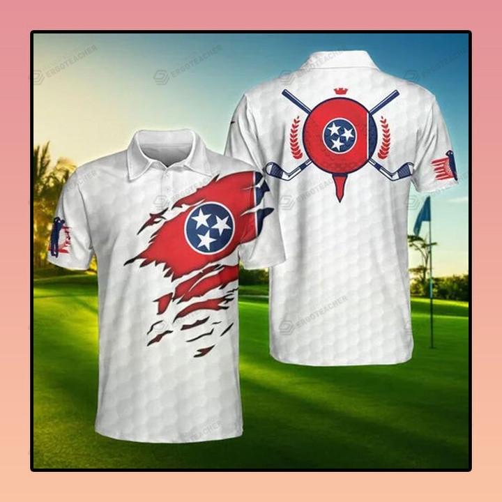Tennessee Flag Golfer Unisex Polo Shirt