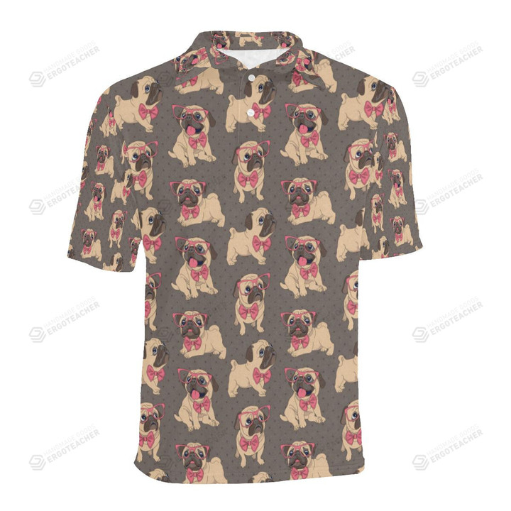 Pug Pattern Unisex Polo Shirt