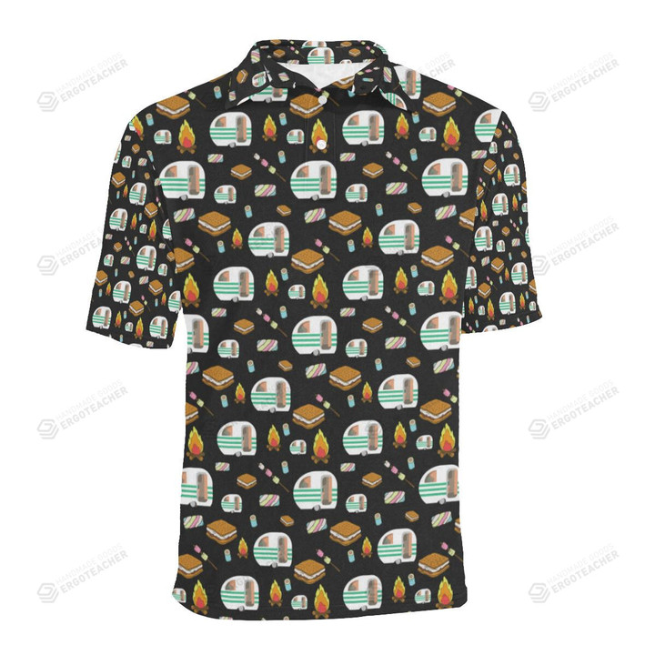 Camper Marshmallow Camping Unisex Polo Shirt