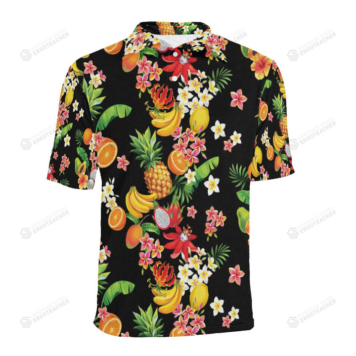 Tropical Fruits Pattern Unisex Polo Shirt