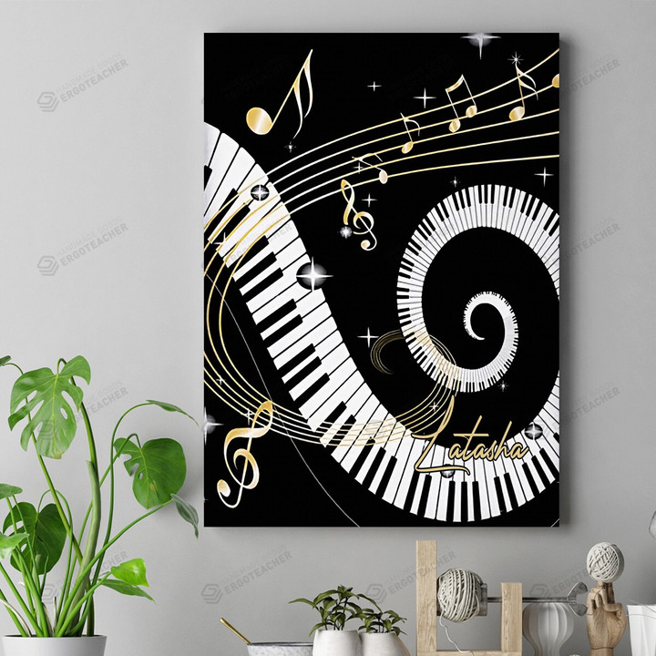 Personalized Custom Name Music Sheet Piano Poster No Frame Or Canvas