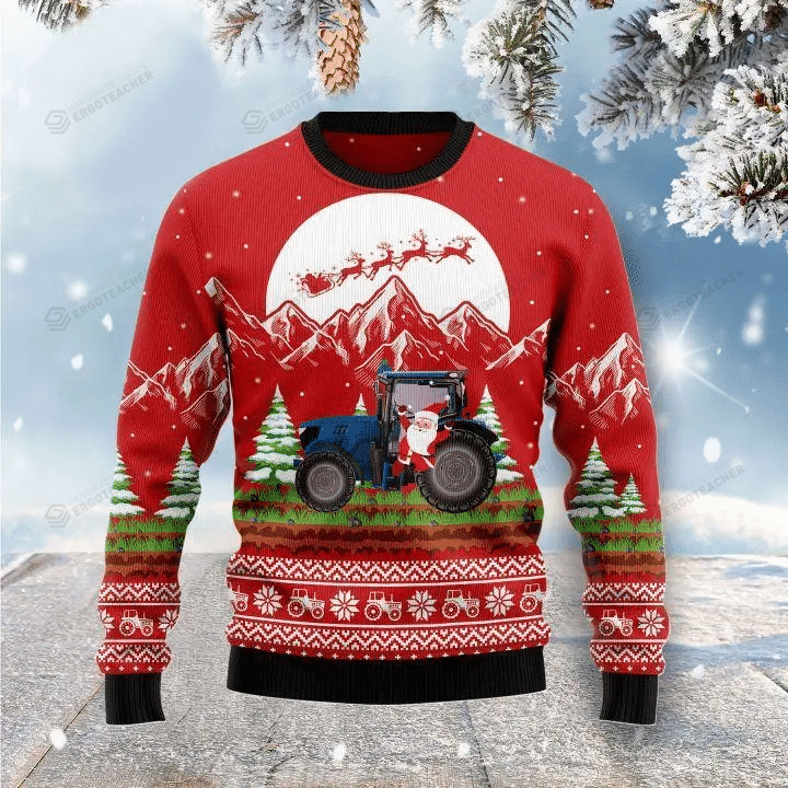 Noel Tractor Ugly Christmas Sweater 3D All Over Print