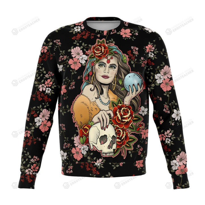 Gypsy Fortune Teller Ugly Christmas Sweater, All Over Print Sweatshirt