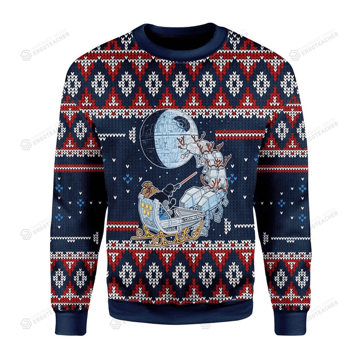Darth Satnta Ugly Christmas Sweater 3D
