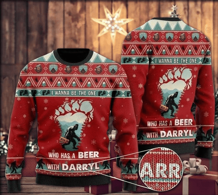 I Wanna Be The One Who Has A Beer For Unisex Ugly Christmas Sweater, All Over Print Sweatshirt