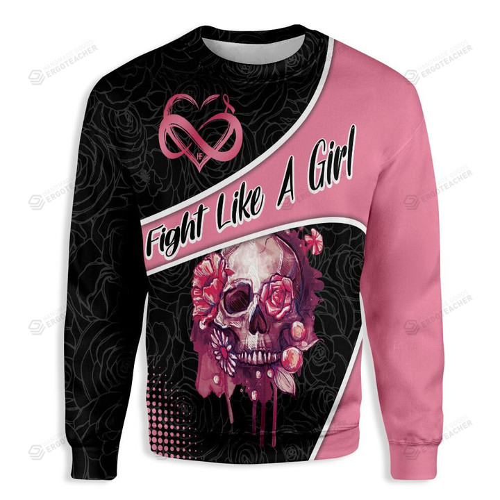 Fight Like A Girl Breast Cancer Warrior Ugly Christmas Sweater, All Over Print